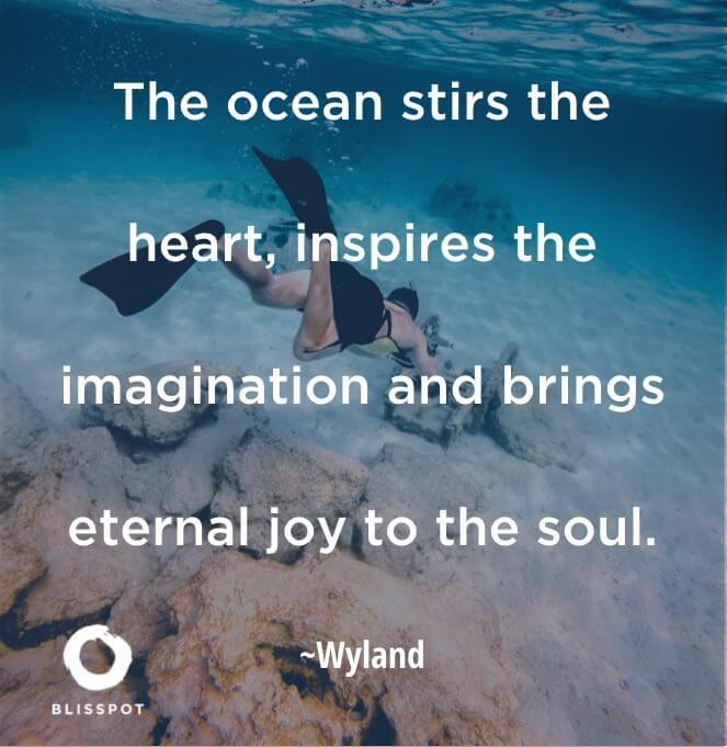 The ocean stirs the heart, inspires the imagination and brings eternal joy to the soul.