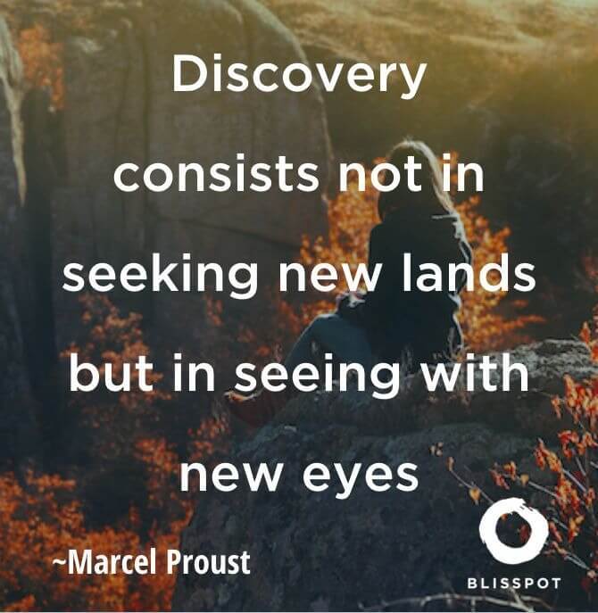 Discovery consists not in seeking new lands but in seeing with new eyes.