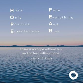 There is no hope without fear and no fear without hope.