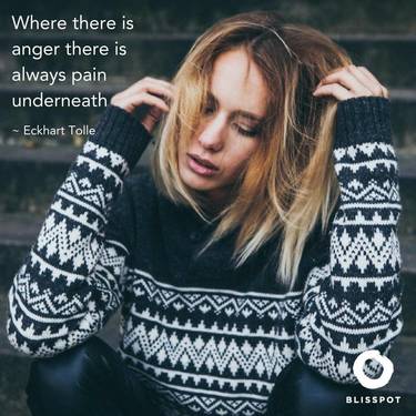 Where there is anger there is always pain underneath