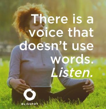There is a voice that doesn't use words. Listen.