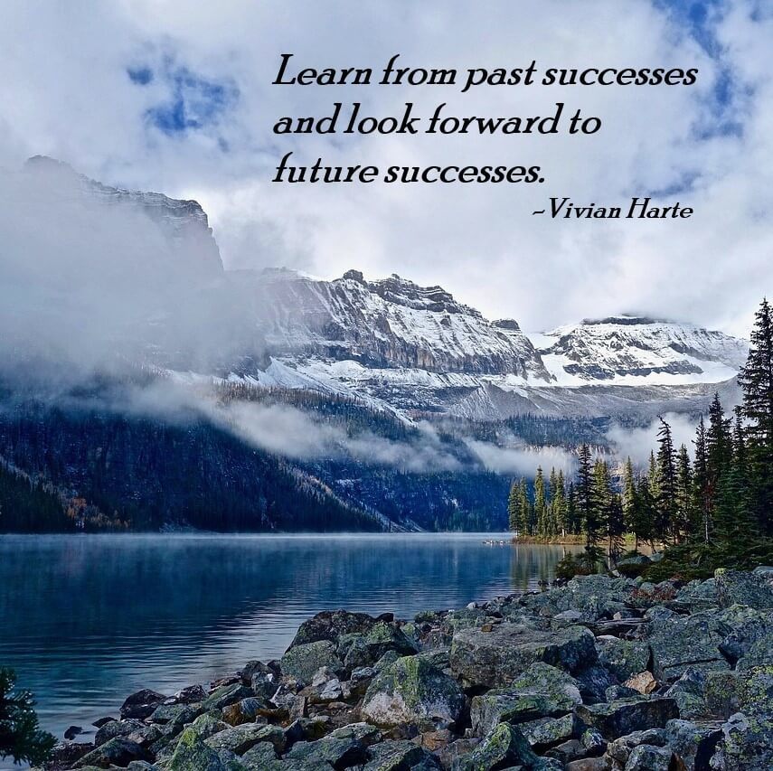 Learn from past successes and look forward to future successes.