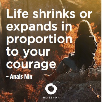 Life shrinks or expands in proportion to your courage.