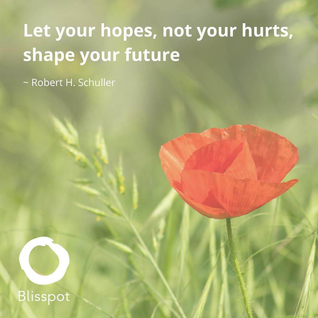 Let your hopes, not your hurts, shape your future.