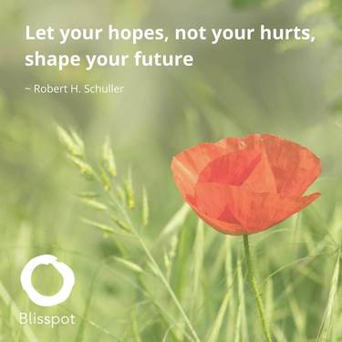 Let your hopes, not your hurts, shape your future.